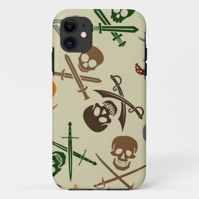 Capa Para iPhone Da Case-Mate Crânios do pirata com espadas cruzadas (Verso)