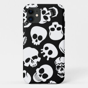 Capa Para iPhone Da Case-Mate Crânios no teste padrão preto do fundo