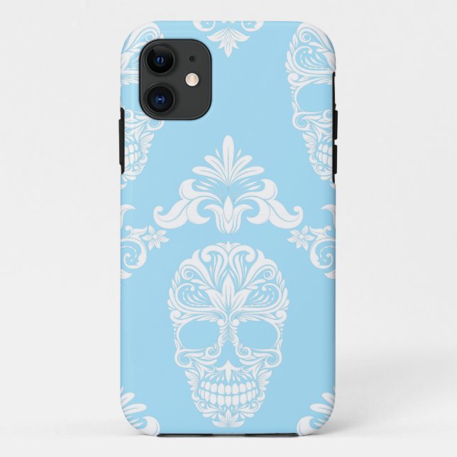 Capa Para iPhone Da Case-Mate crânios vitorianos azuis (Verso)