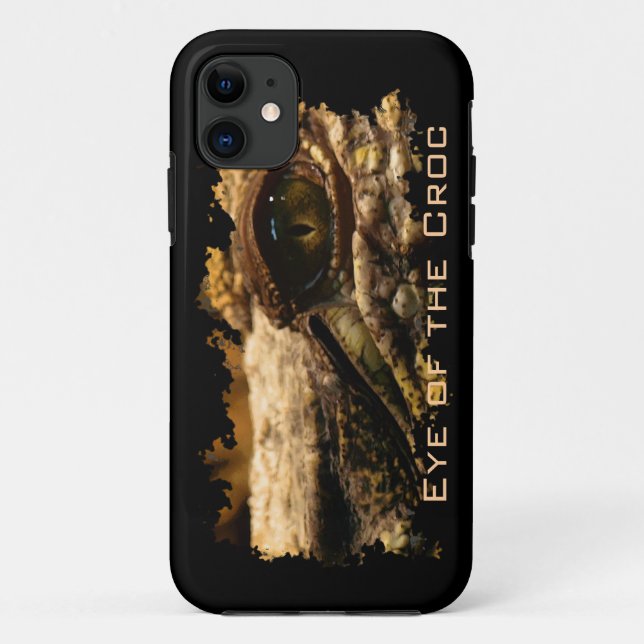 Capa Para iPhone Da Case-Mate Crocodilo Olho, Réptil, Vida Selvagem, Arte Animal (Verso)