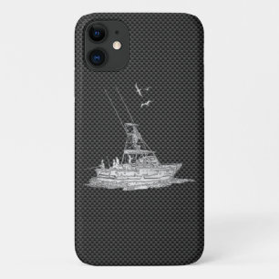 Capa Para iPhone Da Case-Mate Cromo Como Barco de Pesca em Decor de Fibra de Car