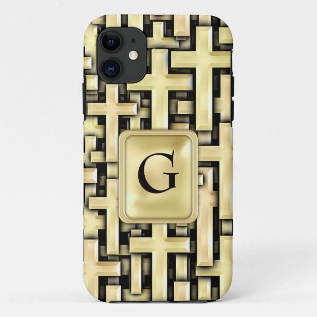 Capa Para iPhone Da Case-Mate Cruzes douradas (Verso)