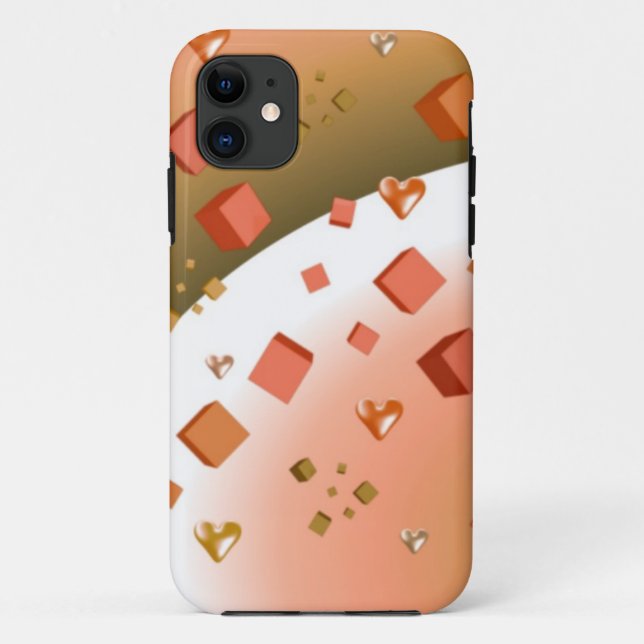 Capa Para iPhone Da Case-Mate Cubos e Corações Flutuantes (Verso)