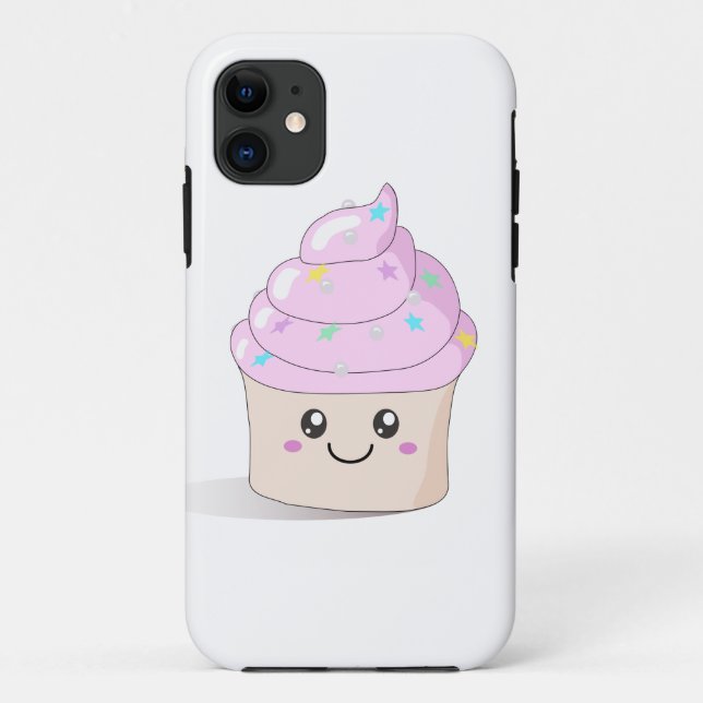 Capa Para iPhone Da Case-Mate Cupcake bonito cor-de-rosa (Verso)
