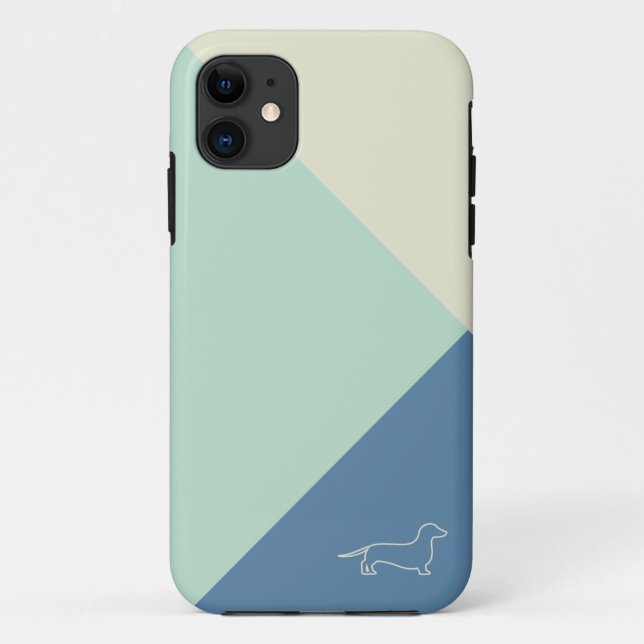 Capa Para iPhone Da Case-Mate dachshund geométrico mínimo (Verso)