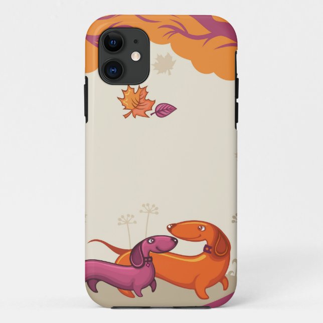 Capa Para iPhone Da Case-Mate Dachshunds do outono (Verso)