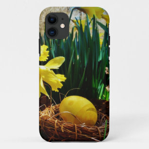 Capa Para iPhone Da Case-Mate Daffodils Amarelos e um ovo de Páscoa Amarelo