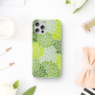 Capa Para iPhone Da Case-Mate Dahlia Flowers, Pattern Of Flowers, Green Dahlia