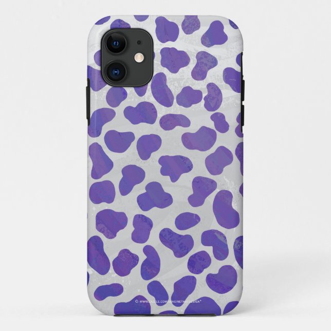 Capa Para iPhone Da Case-Mate Dalmaciano Roxo e Impressão branco (Verso)