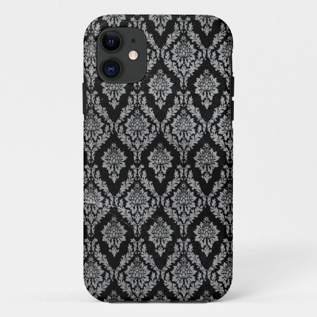 Capa Para iPhone Da Case-Mate Damasco Preto (Verso)