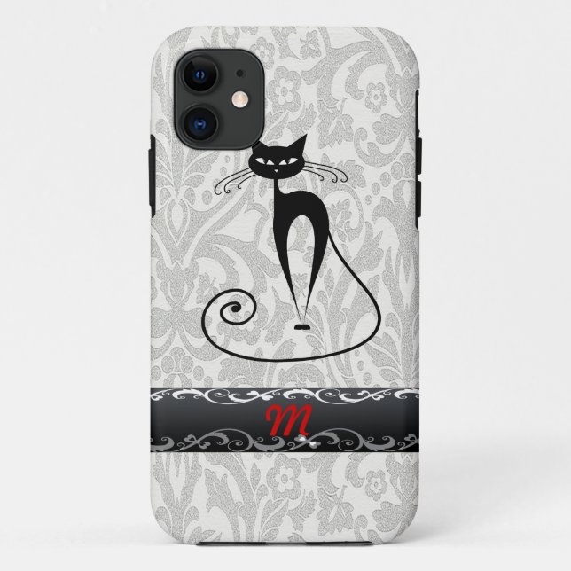 Capa Para iPhone Da Case-Mate Damasco preto Elegante (Verso)