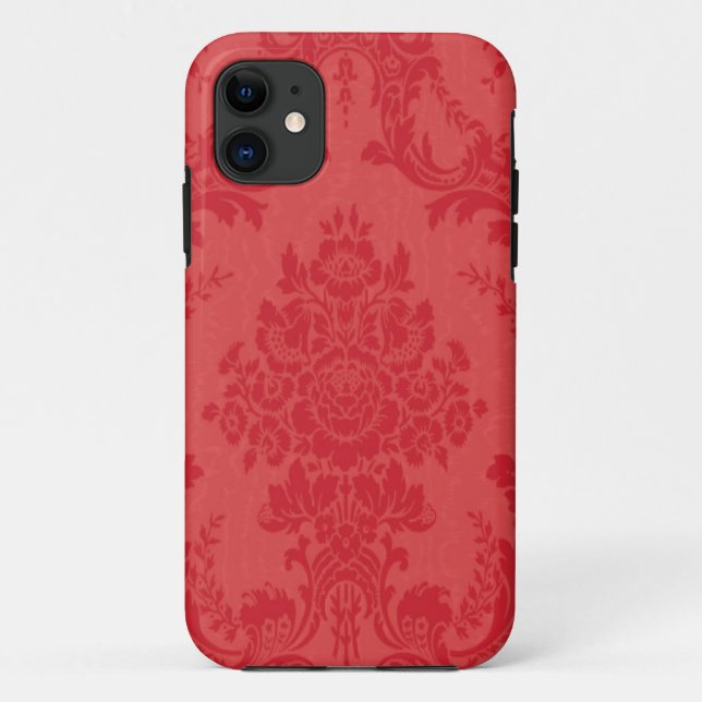 Capa Para iPhone Da Case-Mate Damasco vermelho (Verso)