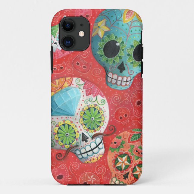 Capa Para iPhone Da Case-Mate De três dias dos crânios inoperantes (Verso)