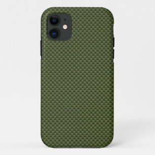 Capa Para iPhone Da Case-Mate Decoração verde do estilo da fibra do carbono do