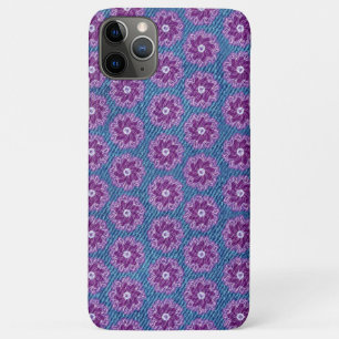 Capa Para iPhone Da Case-Mate Denim e flores - Gráfico azul roxo