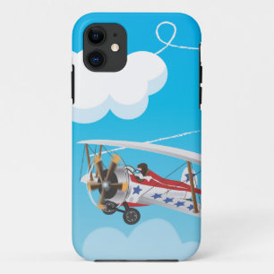 Capa Para iPhone Da Case-Mate Desenho animado de biplano voador