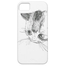 desenho do gato do caso de iPhone/iPad