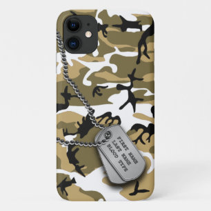 Capa Para iPhone Da Case-Mate Deserto Camo com dog tags