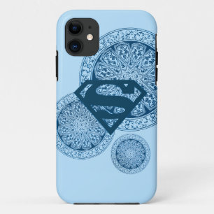 Capa Para iPhone Da Case-Mate Design azul do círculo de Supergirl