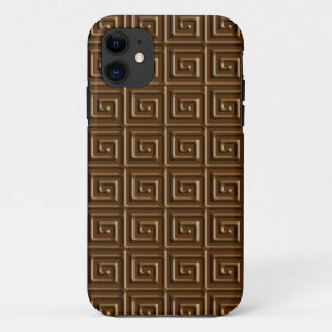 Capa Para iPhone Da Case-Mate Design chave grego - chocolate escuro