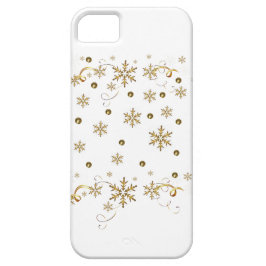 Capa Para iPhone Da Case-Mate design de flocos de neve dourados iPhone