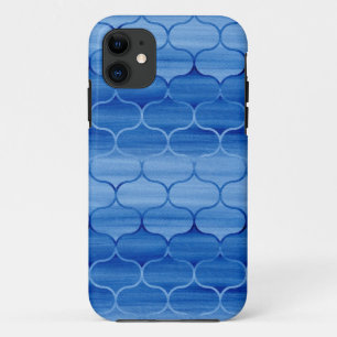 Capa Para iPhone Da Case-Mate Design de Ogee de Cor Azul Pintado