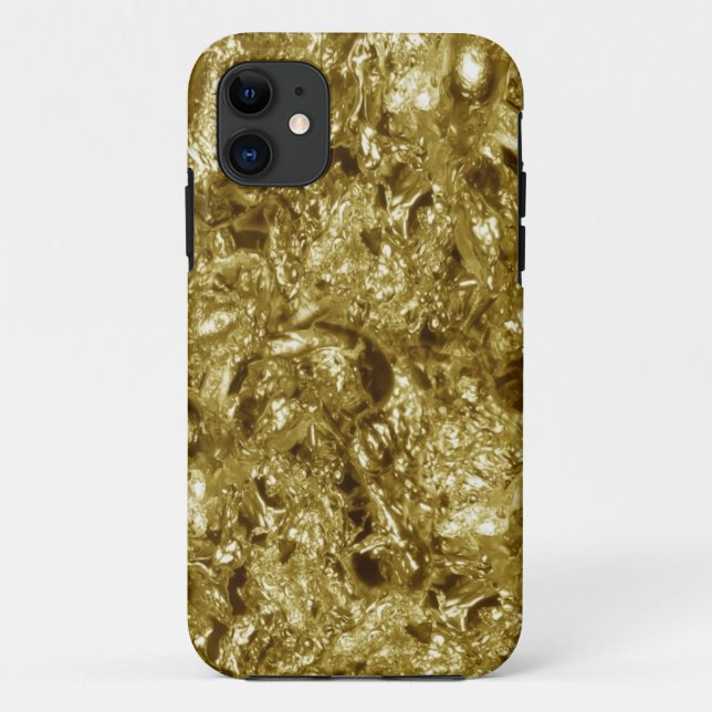 Capa Para iPhone Da Case-Mate design de padrão metálico - ouro (Verso)