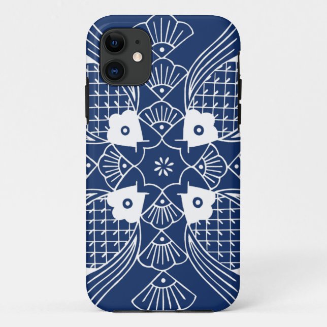Capa Para iPhone Da Case-Mate Design de Peixes Submarinos com Fundo Azul (Verso)