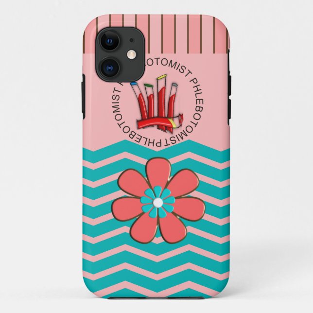 Capa Para iPhone Da Case-Mate Design de Phlebotomist Chevron (Verso)