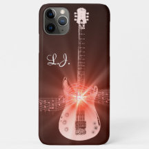 Design de tema de guitarra queima personalizado