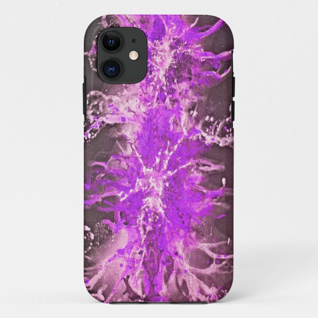 Capa Para iPhone Da Case-Mate Design do Splatter Grunge - roxo (Verso)
