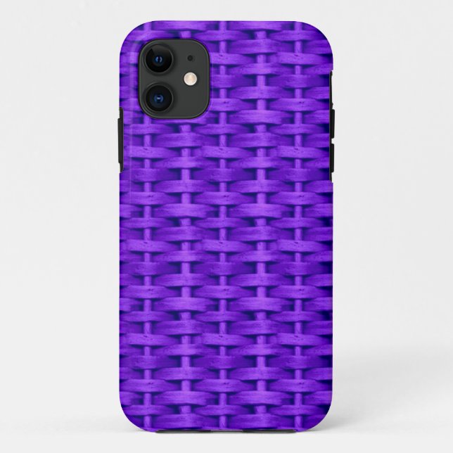 Capa Para iPhone Da Case-Mate Design gráfico de wickers roxo (Verso)