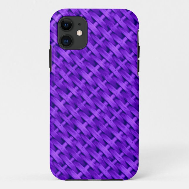Capa Para iPhone Da Case-Mate Design gráfico de wickers roxo (Verso)