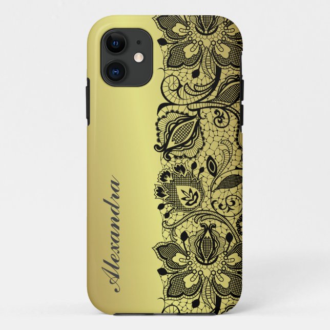Capa Para iPhone Da Case-Mate Design metálico Dourado amarelo e local de colheit (Verso)