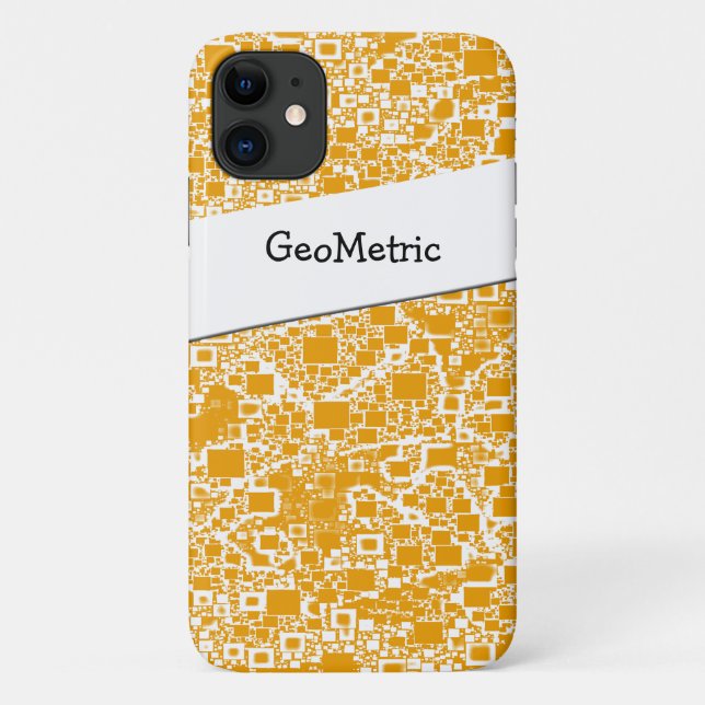 Capa Para iPhone Da Case-Mate Design ouro Mini Azulejo Amarelo e Branco (Verso)