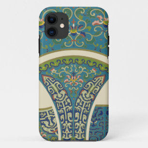 Capa Para iPhone Da Case-Mate Designs orientais azuis com caras sorridentes