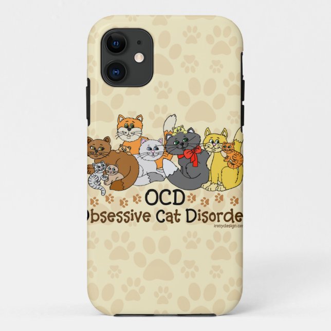 Capa Para iPhone Da Case-Mate Desordem obsessiva do gato de OCD (Verso)