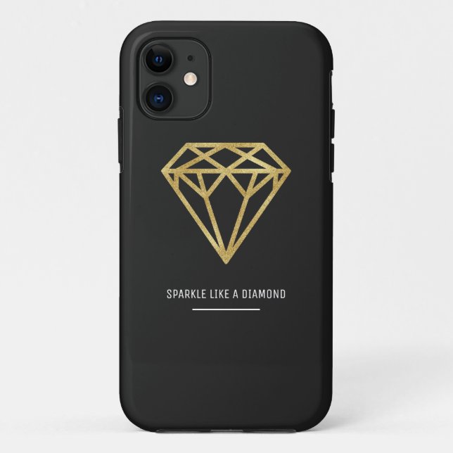 Capa Para iPhone Da Case-Mate Diamante Dourado (Verso)