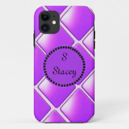 Capa Para iPhone Da Case-Mate Diamante Roxo Ousado Com Monograma