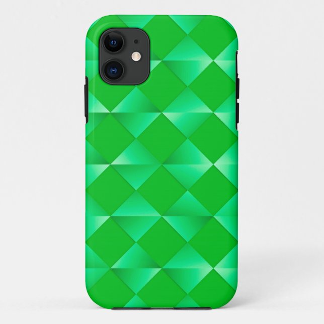 Capa Para iPhone Da Case-Mate Diamantes Satin do Século médio - Esmeralda verde (Verso)