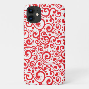 Capa Para iPhone Da Case-Mate Dias de os namorados - Corações vermelhos e espirr