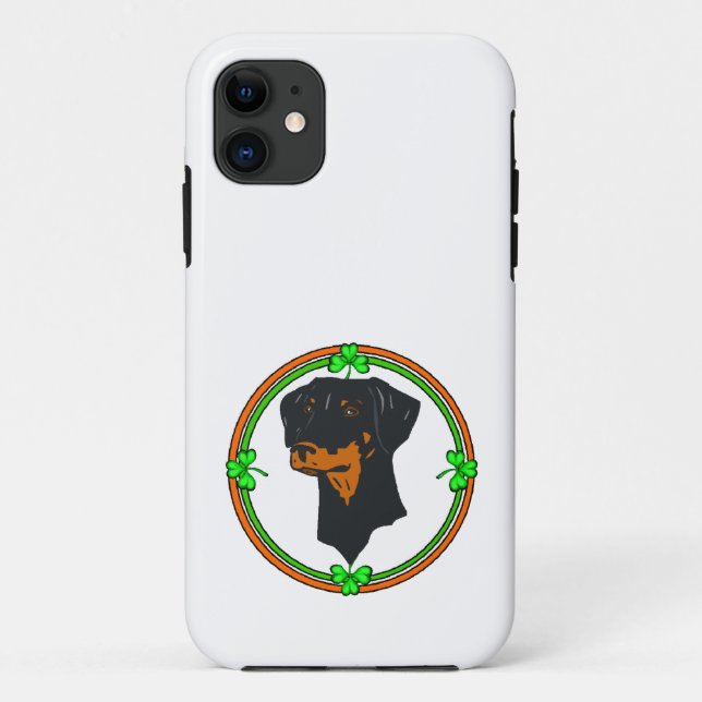 Capa Para iPhone Da Case-Mate Doberman Pinscher St Patricks (Verso)