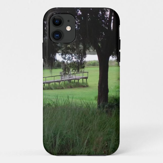 Capa Para iPhone Da Case-Mate doca seca com vista para o lago (Verso)
