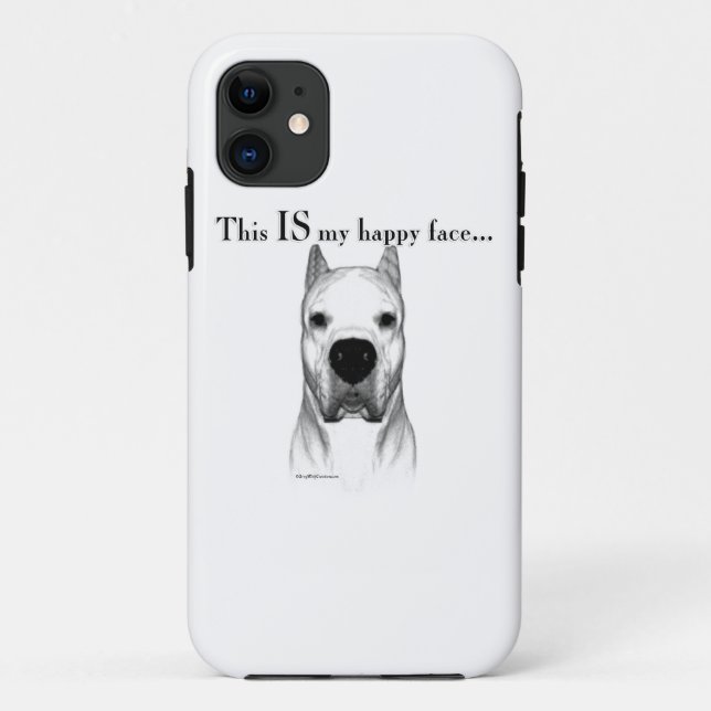 Capa Para iPhone Da Case-Mate Dogo Argentino Happy Face (Verso)