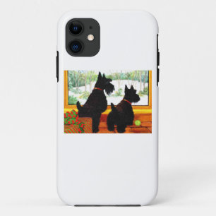Capa Para iPhone Da Case-Mate Dois Cães Scotty no Natal