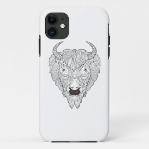Capa Para iPhone Da Case-Mate Doodle da cabeça do bisonte