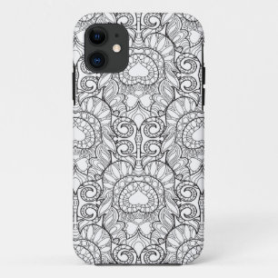 Capa Para iPhone Da Case-Mate Doodle do teste padrão da pena do pavão