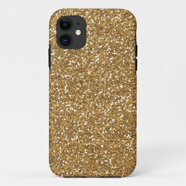 Capa Para iPhone Da Case-Mate Dourada Glam Faux Glitter (Verso)