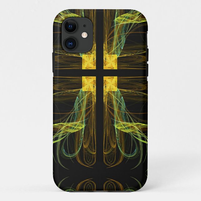 Capa Para iPhone Da Case-Mate Dourado e Verde Cross iPhone 5 Identificação Perso (Verso)