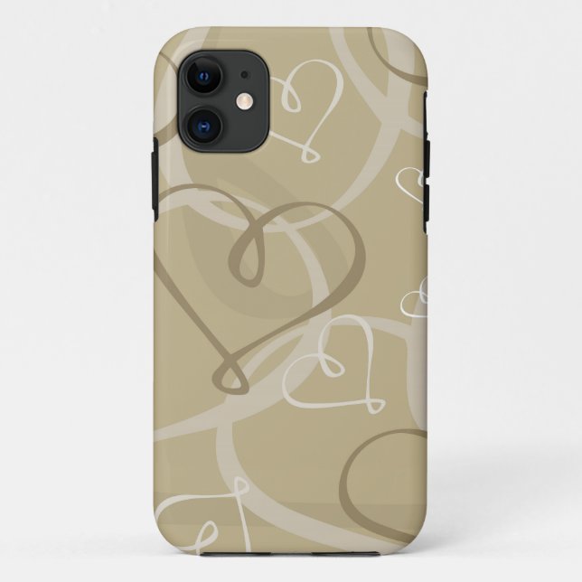 Capa Para iPhone Da Case-Mate Dourado padrão cardíaco (Verso)